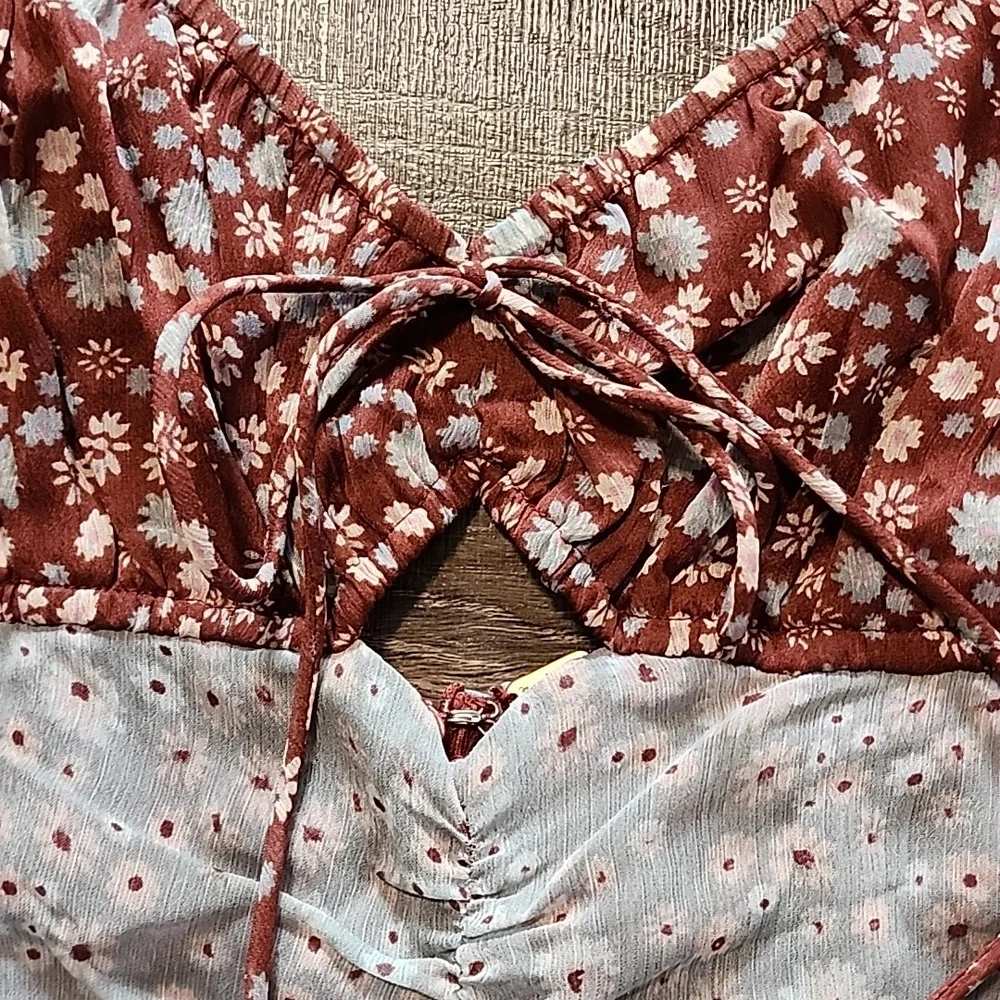 Free People "Tessa" floral Mini Dress - Picture 4 of 6